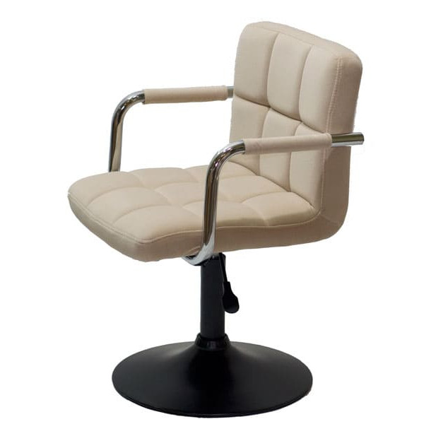 Стілець Onder Mebli Arno-Arm BK-BASE Бежевий B-1005 Оксамит-3