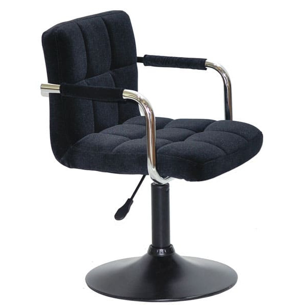 Стул Onder Mebli Arno-Arm BK-BASE Черный B-1011 Бархат-2