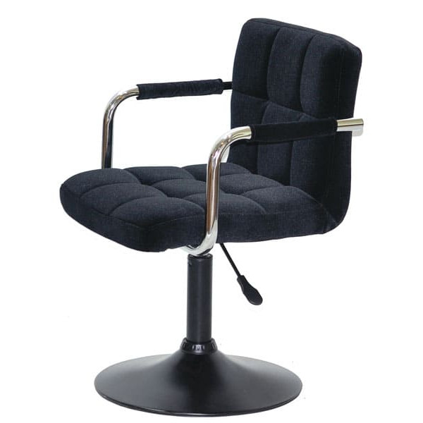 Стул Onder Mebli Arno-Arm BK-BASE Черный B-1011 Бархат-3