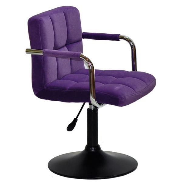 Стілець Onder Mebli Arno-Arm BK-BASE Пурпур B-1013 Оксамит-2