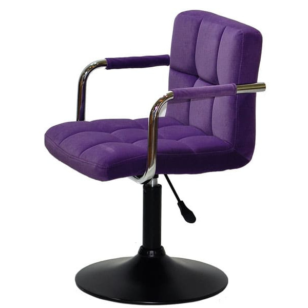 Стілець Onder Mebli Arno-Arm BK-BASE Пурпур B-1013 Оксамит-3