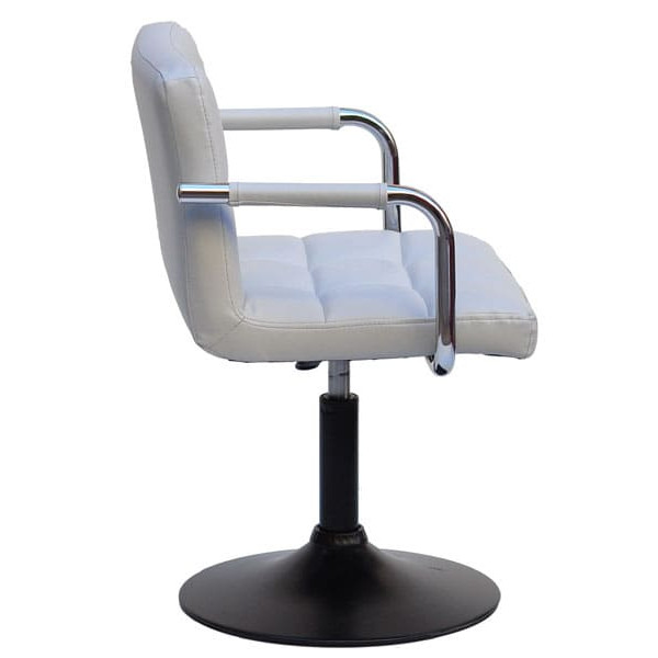 Стул Onder Mebli Arno-Arm BK-BASE Серый 1008 Экокожа-3