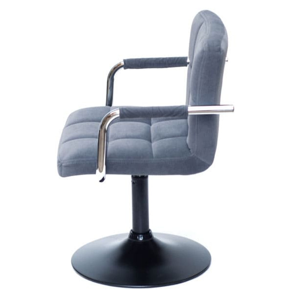 Стул Onder Mebli Arno-Arm BK-BASE Серый B-1004 Бархат-2