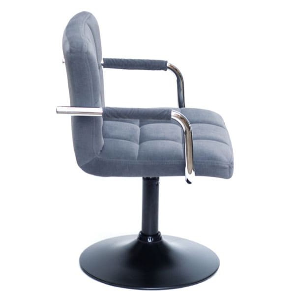 Стул Onder Mebli Arno-Arm BK-BASE Серый B-1004 Бархат-3
