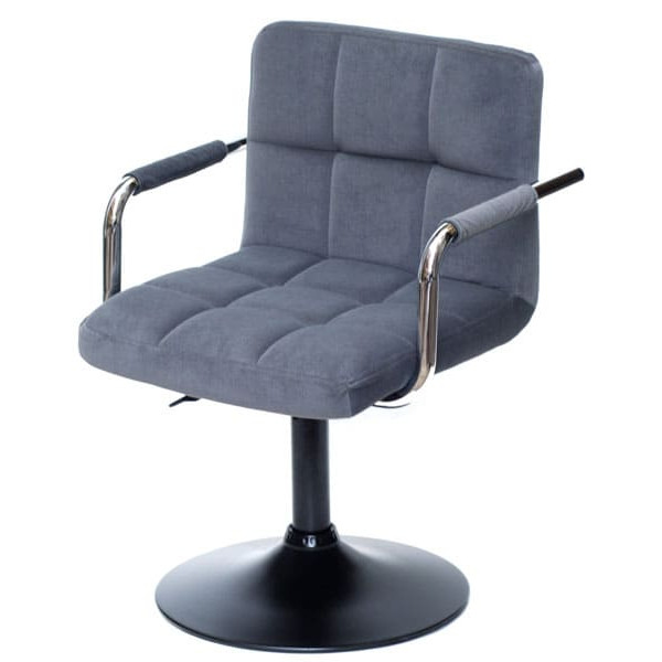 Стул Onder Mebli Arno-Arm BK-BASE Серый B-1004 Бархат-1