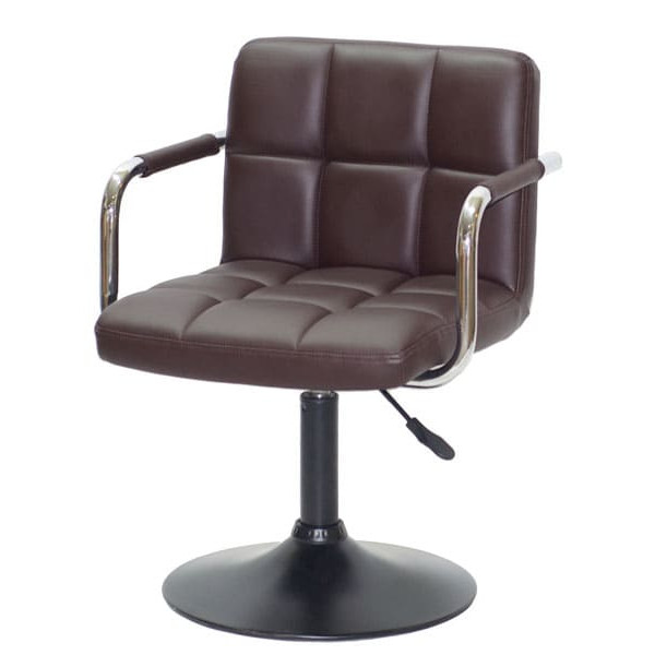 Стілець Onder Mebli Arno-Arm BK-BASE Темно-коричневий 1015 Екошкіра-1