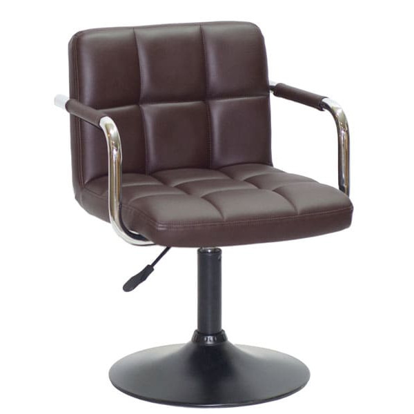 Стілець Onder Mebli Arno-Arm BK-BASE Темно-коричневий 1015 Екошкіра-0