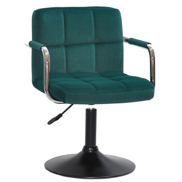 Стул Onder Mebli Arno-Arm BK-BASE Зеленый B-1003 Бархат-0