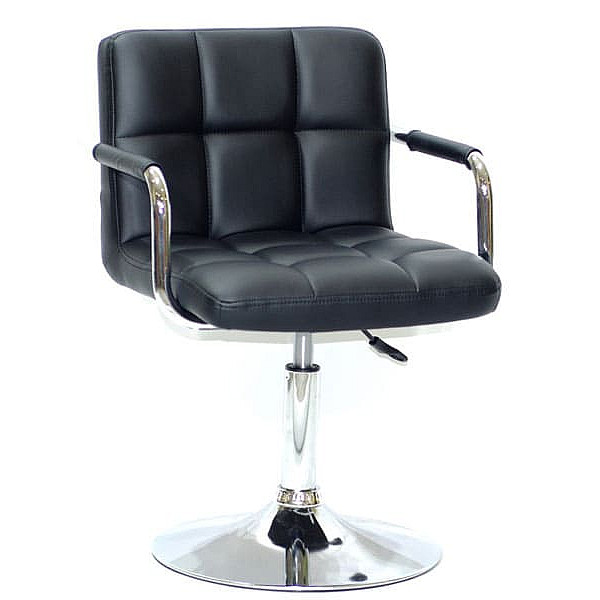 Стілець Onder Mebli Arno-Arm CH-BASE Чорний Екошкіра-0