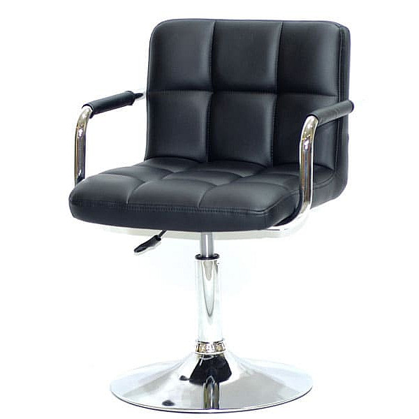 Стілець Onder Mebli Arno-Arm CH-BASE Чорний Екошкіра-1