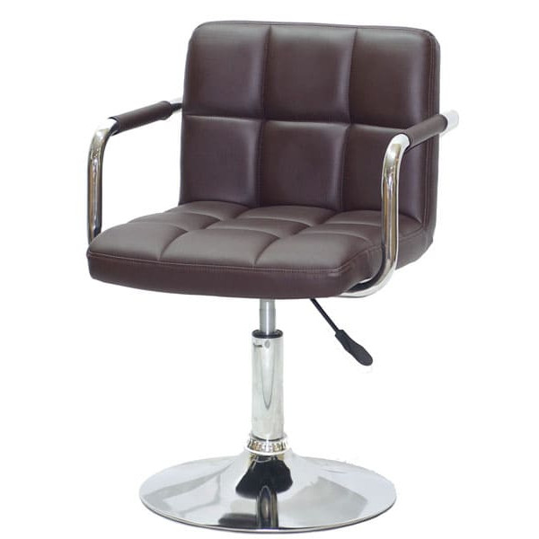 Стілець Onder Mebli Arno-Arm CH-BASE Темно-коричневий 1015 Екошкіра-1