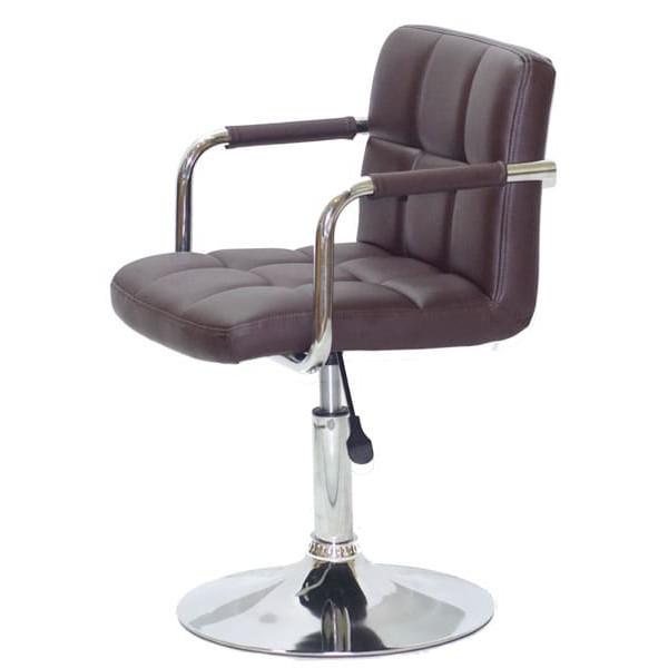 Стілець Onder Mebli Arno-Arm CH-BASE Темно-коричневий 1015 Екошкіра-2