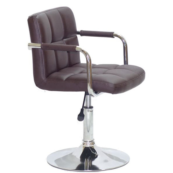 Стілець Onder Mebli Arno-Arm CH-BASE Темно-коричневий 1015 Екошкіра-3