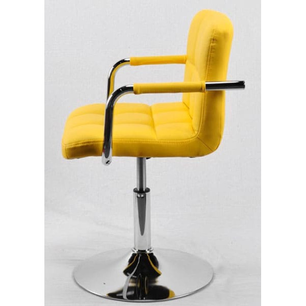 Стілець Onder Mebli Arno-Arm CH-BASE Жовтий 1006 Екошкіра-2