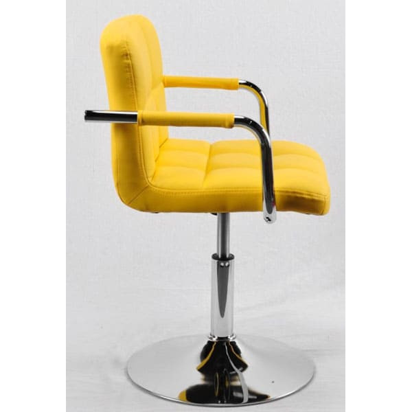 Стілець Onder Mebli Arno-Arm CH-BASE Жовтий 1006 Екошкіра-1