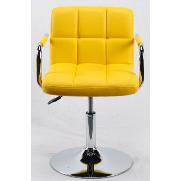 Стілець Onder Mebli Arno-Arm CH-BASE Жовтий 1006 Екошкіра-0