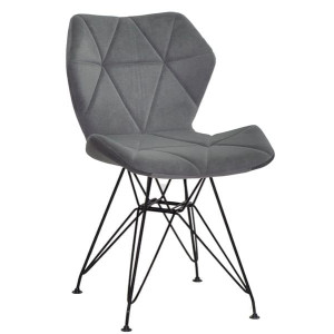 Стул Onder Mebli Greg BK-ML Серый B-1004 Бархат
