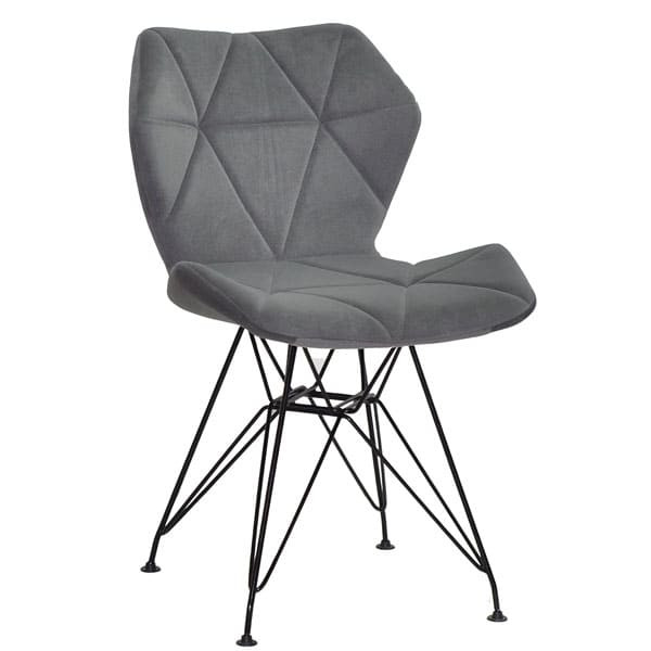 Стул Onder Mebli Greg BK-ML Серый B-1004 Бархат-0