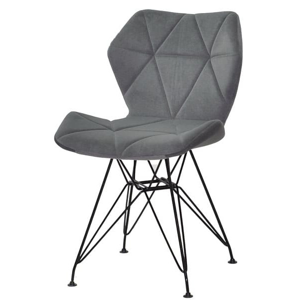 Стул Onder Mebli Greg BK-ML Серый B-1004 Бархат-1