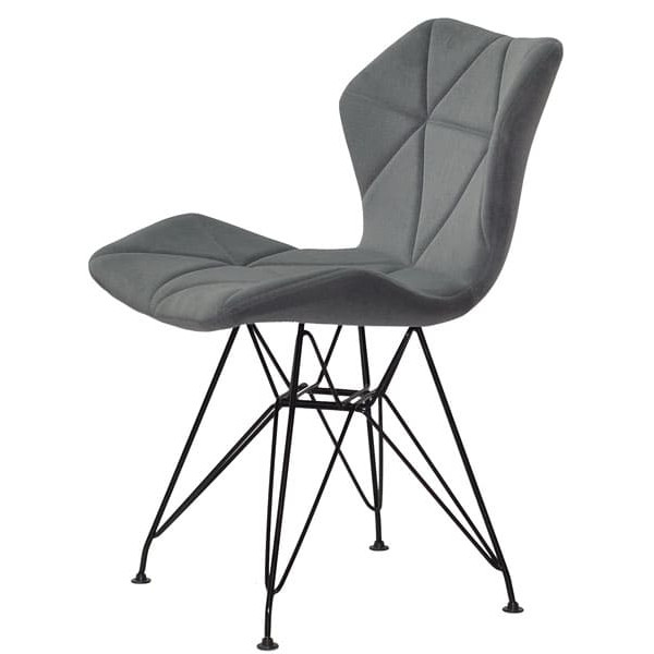 Стул Onder Mebli Greg BK-ML Серый B-1004 Бархат-3