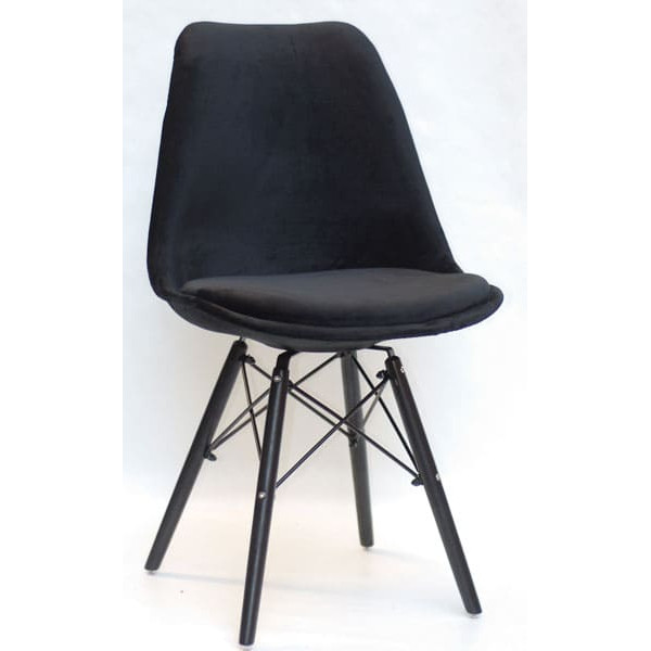 Стілець Onder Mebli Milan Soft B-BK Чорний B-4 Оксамит-0