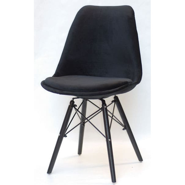 Стілець Onder Mebli Milan Soft B-BK Чорний B-4 Оксамит-1