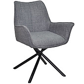 Поворотный стул Onder Mebli HERMAN BK BJRON 13 Серый Ткань