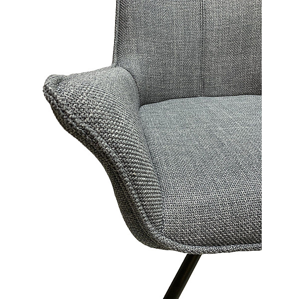 Поворотный стул Onder Mebli HERMAN BK BJRON 13 Серый Ткань-5