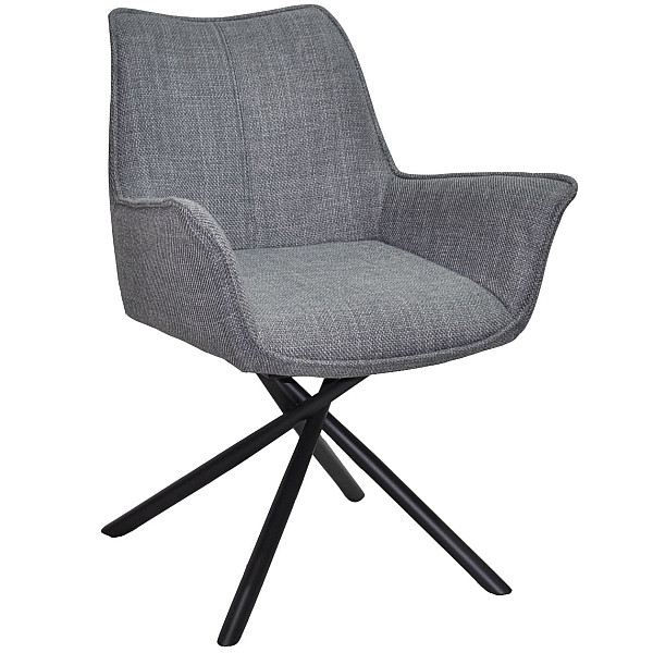 Поворотный стул Onder Mebli HERMAN BK BJRON 13 Серый Ткань-0