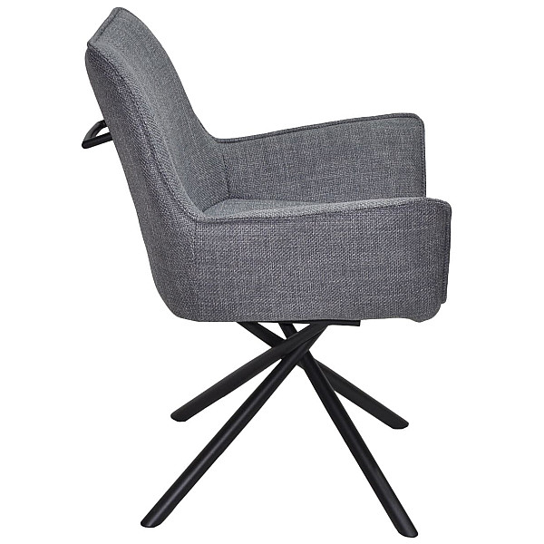 Поворотный стул Onder Mebli HERMAN BK BJRON 13 Серый Ткань-1