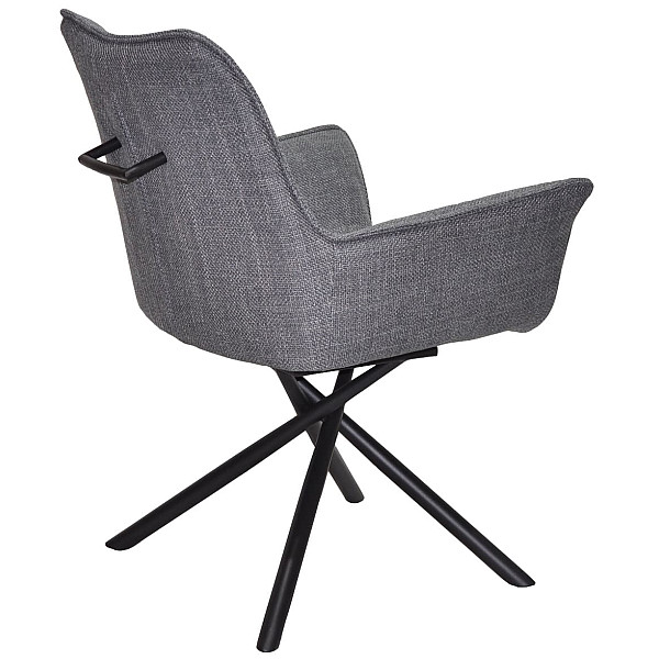 Поворотный стул Onder Mebli HERMAN BK BJRON 13 Серый Ткань-2