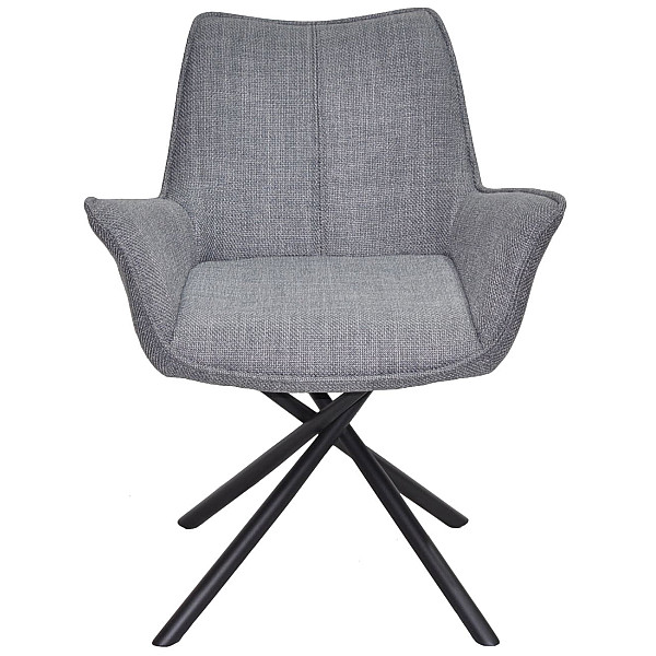 Поворотный стул Onder Mebli HERMAN BK BJRON 13 Серый Ткань-4