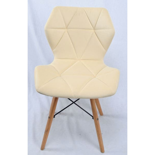 Стілець Onder Mebli Greg Молочний B-1020 Оксамит-1