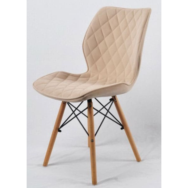 Стілець Onder Mebli Nolan Бежевий B-1005 Оксамит-1