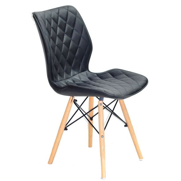 Стілець Onder Mebli Nolan Чорний Екошкіра-2