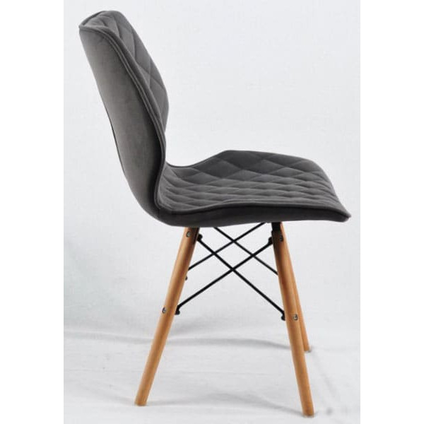 Стілець Onder Mebli Nolan Сірий B-1004 Оксамит-3