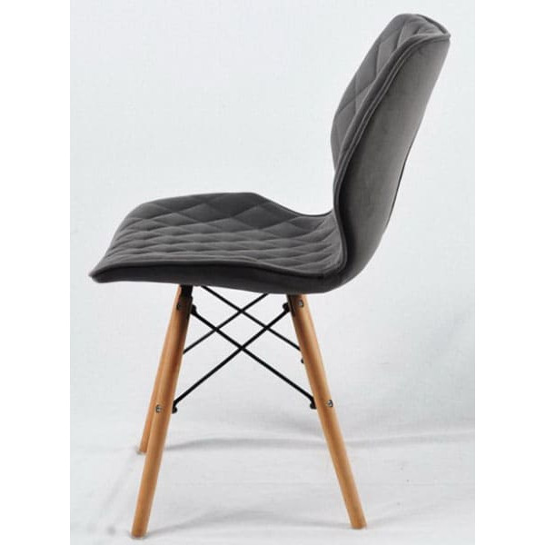 Стілець Onder Mebli Nolan Сірий B-1004 Оксамит-4