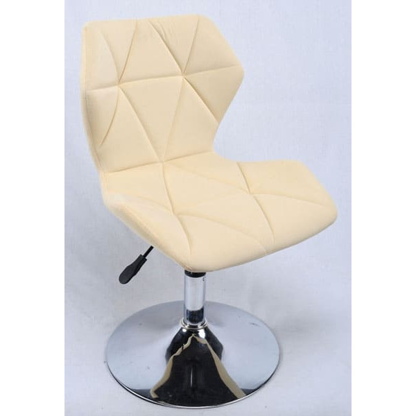 Стілець Onder Mebli Torino CH-BASE Молочний B-1020 Оксамит-1