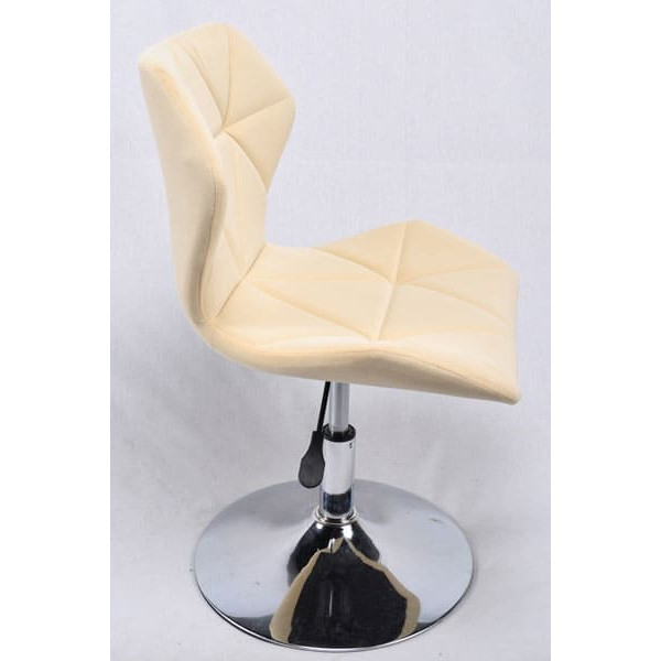 Стілець Onder Mebli Torino CH-BASE Молочний B-1020 Оксамит-2