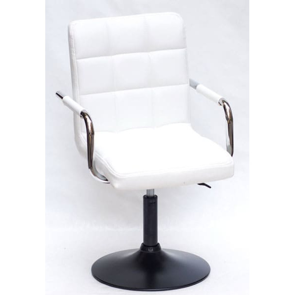 Стілець Onder Mebli Augusto-Arm BK-BASE Білий Екошкіра-0