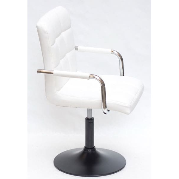 Стілець Onder Mebli Augusto-Arm BK-BASE Білий Екошкіра-2