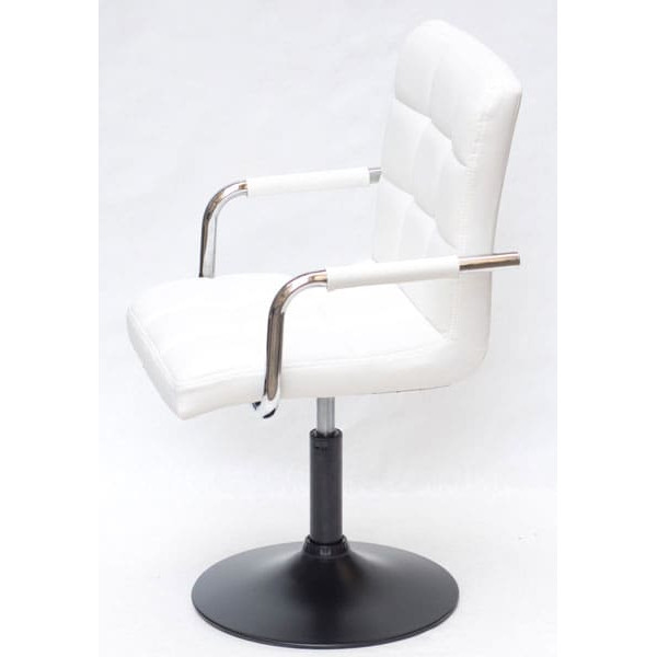 Стілець Onder Mebli Augusto-Arm BK-BASE Білий Екошкіра-3