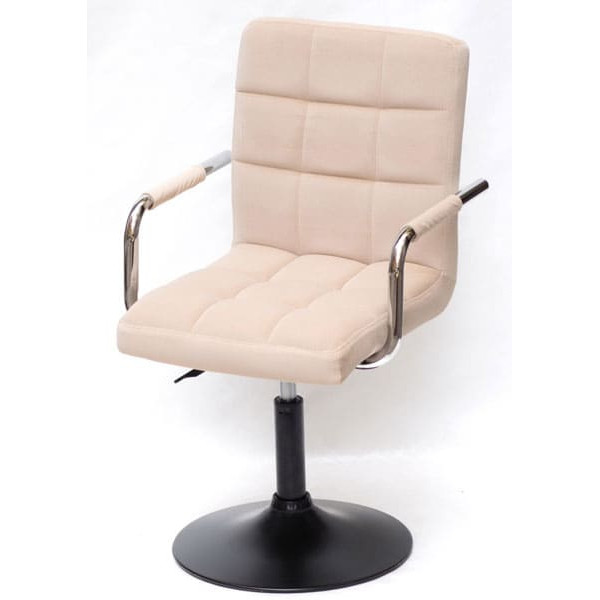 Стілець Onder Mebli Augusto-Arm BK-BASE Бежевий B-1005 Оксамит-1