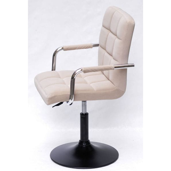 Стілець Onder Mebli Augusto-Arm BK-BASE Бежевий B-1005 Оксамит-2