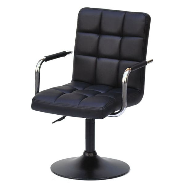 Стул Onder Mebli Augusto-Arm BK-BASE Черный Экокожа-1