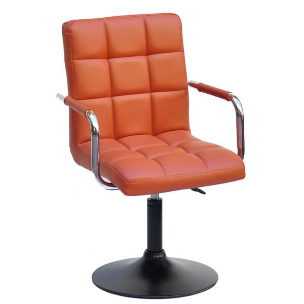 Стул Onder Mebli Augusto-Arm BK-BASE Коричневый 1014 Экокожа-0