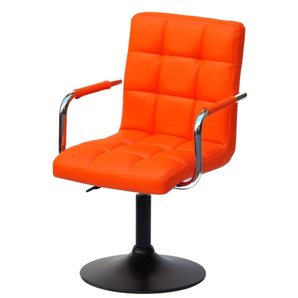 Стілець Onder Mebli Augusto-Arm BK-BASE Оранж 1012 Екошкіра-1