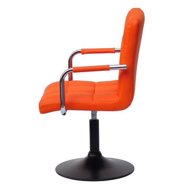 Стілець Onder Mebli Augusto-Arm BK-BASE Оранж 1012 Екошкіра-2