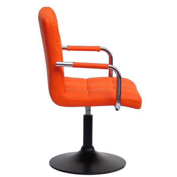 Стілець Onder Mebli Augusto-Arm BK-BASE Оранж 1012 Екошкіра-3