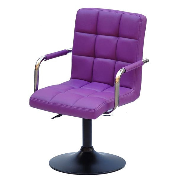 Стілець Onder Mebli Augusto-Arm BK-BASE Пурпур 1010 Екошкіра-1